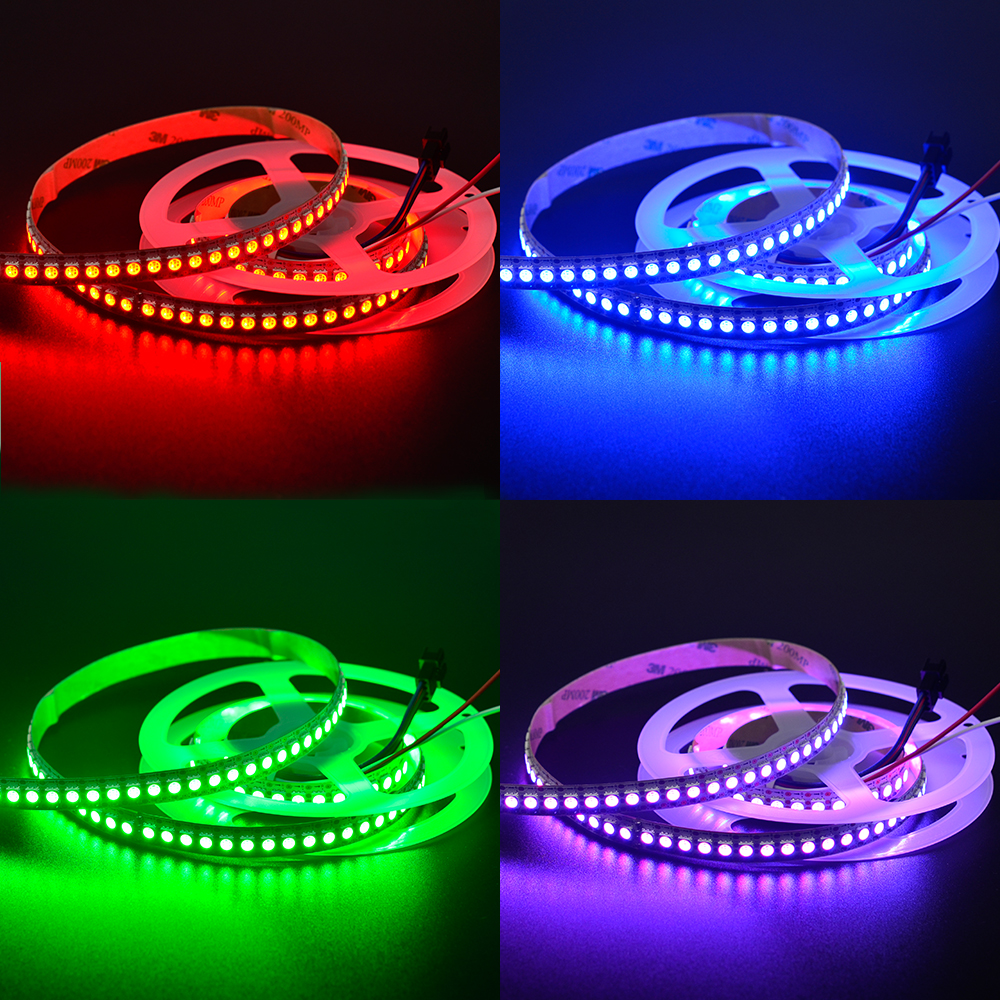 DC12V WS2815 (Upgraded WS2812B) 1M 144 LEDs Individually Addressable Digital LED Strip Lights (Dual Signal Wires), Waterproof Dream Color Programmable 5050 RGB Flexible LED Ribbon Light